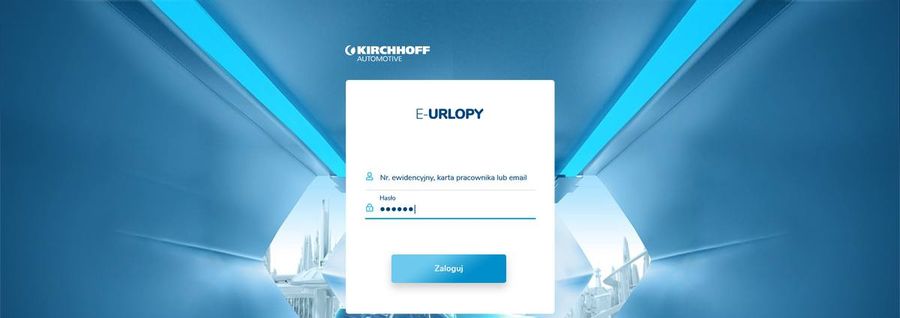 Kirchhoff Automotive E-Urlopy — logowanie